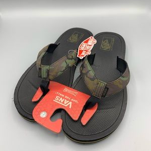 NEW Mens Vans Nexpa Synthetic Green Camo Sandals